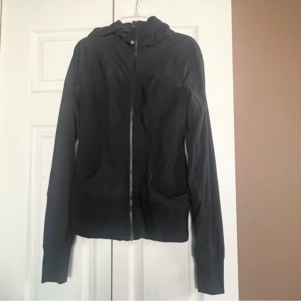 Lululemon Reversible Hooded Zip Up Jacket Black size 8 medium